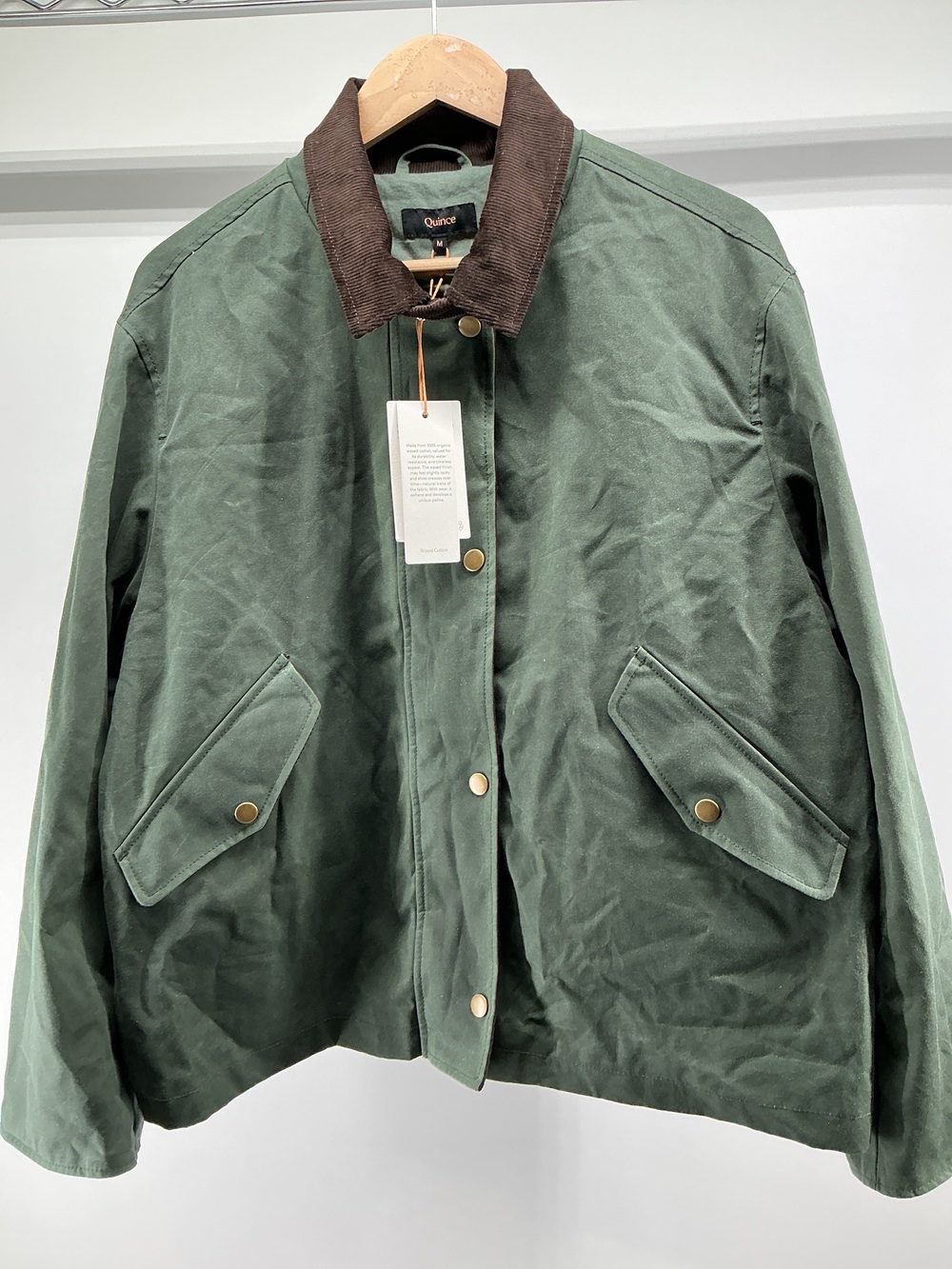 Organic Waxed Cotton Cropped Barn Jacket